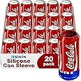 BeerSkin Skywin Silicone Can Cover (20 Pack) - 12 oz (355ml), Silicone Can Sleeve, Soda Can Sleeve, Hides Can by Disguising as a Can of Soda (Red)