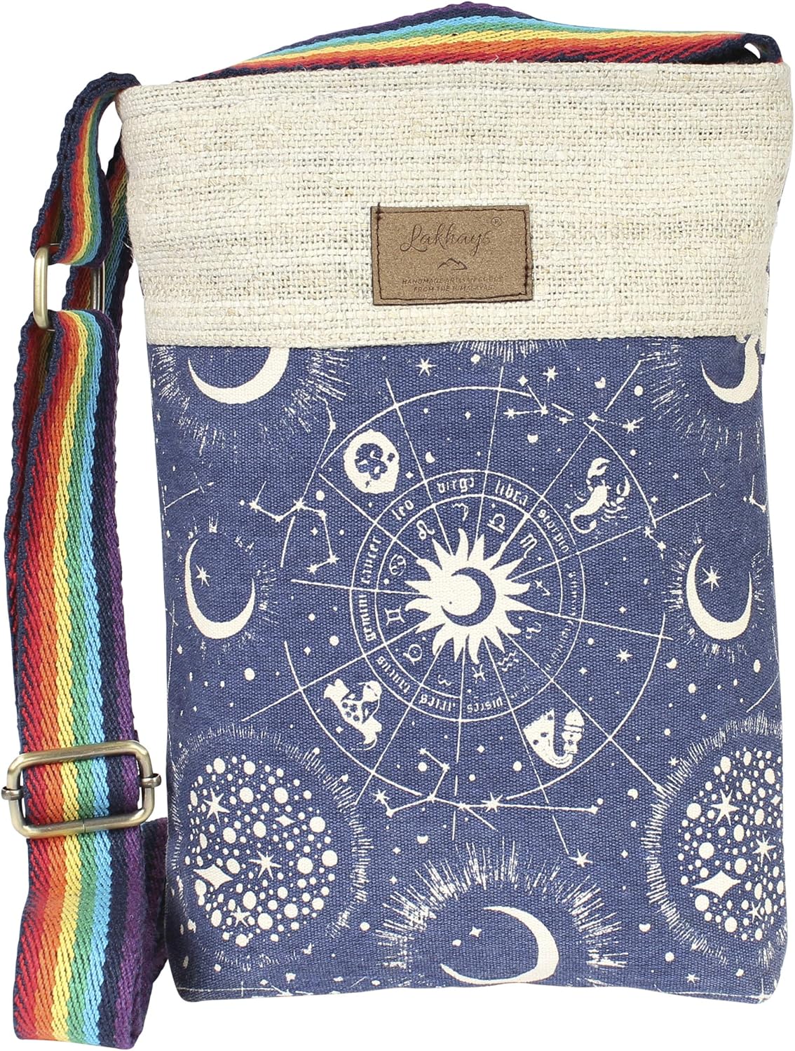 Boho Printed Crossbody BagNavy Shoes