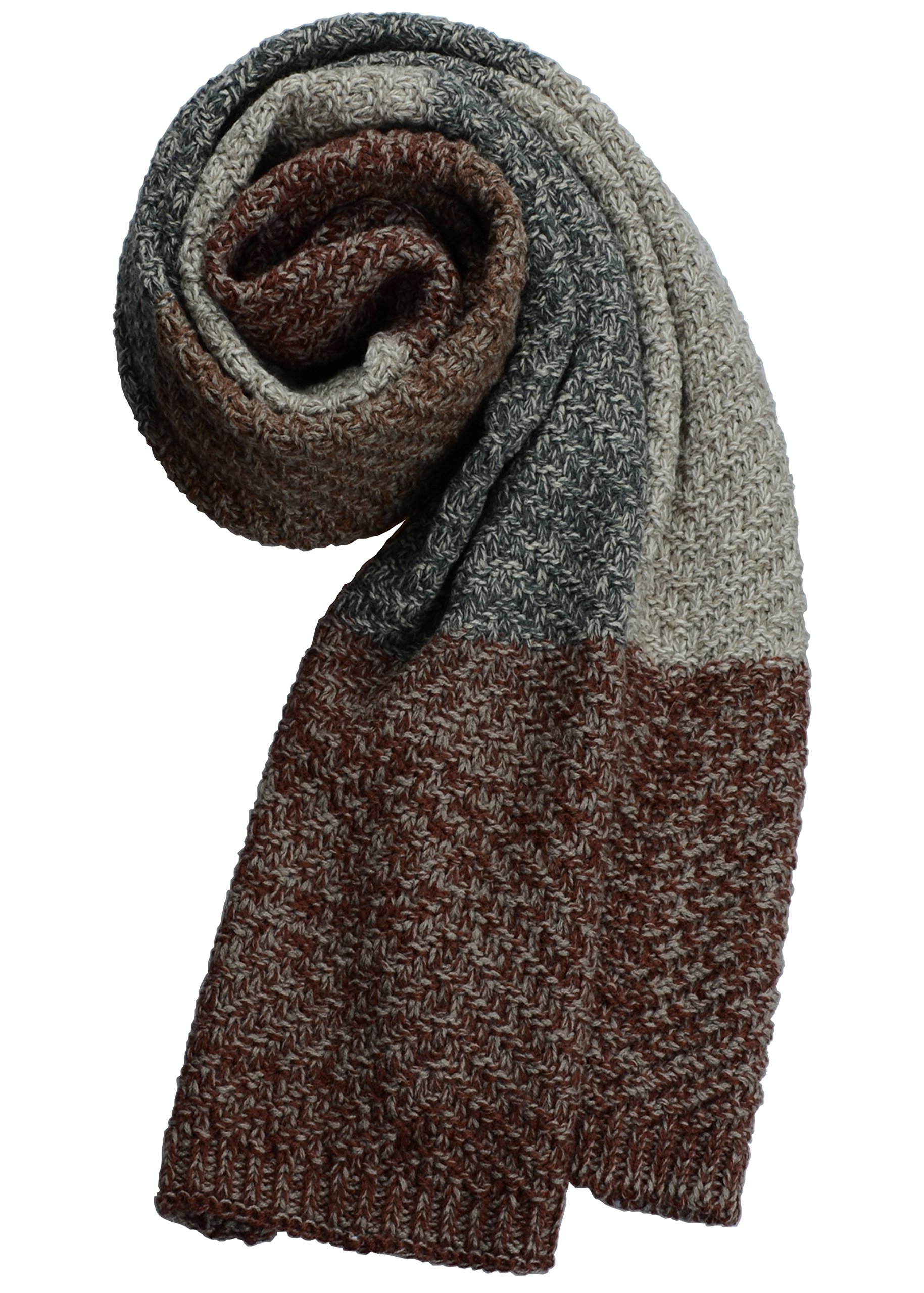 Women Men Winter Thick Cable Knit Wrap Chunky Warm Scarf All Colors Cont Brown K
