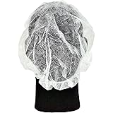 G & F Products 13040-100 Disposable Bouffant Caps Hair Net, Spun-Bonded Polypropylene, Non-Woven, Medical, Labs, Nurse, Tatto