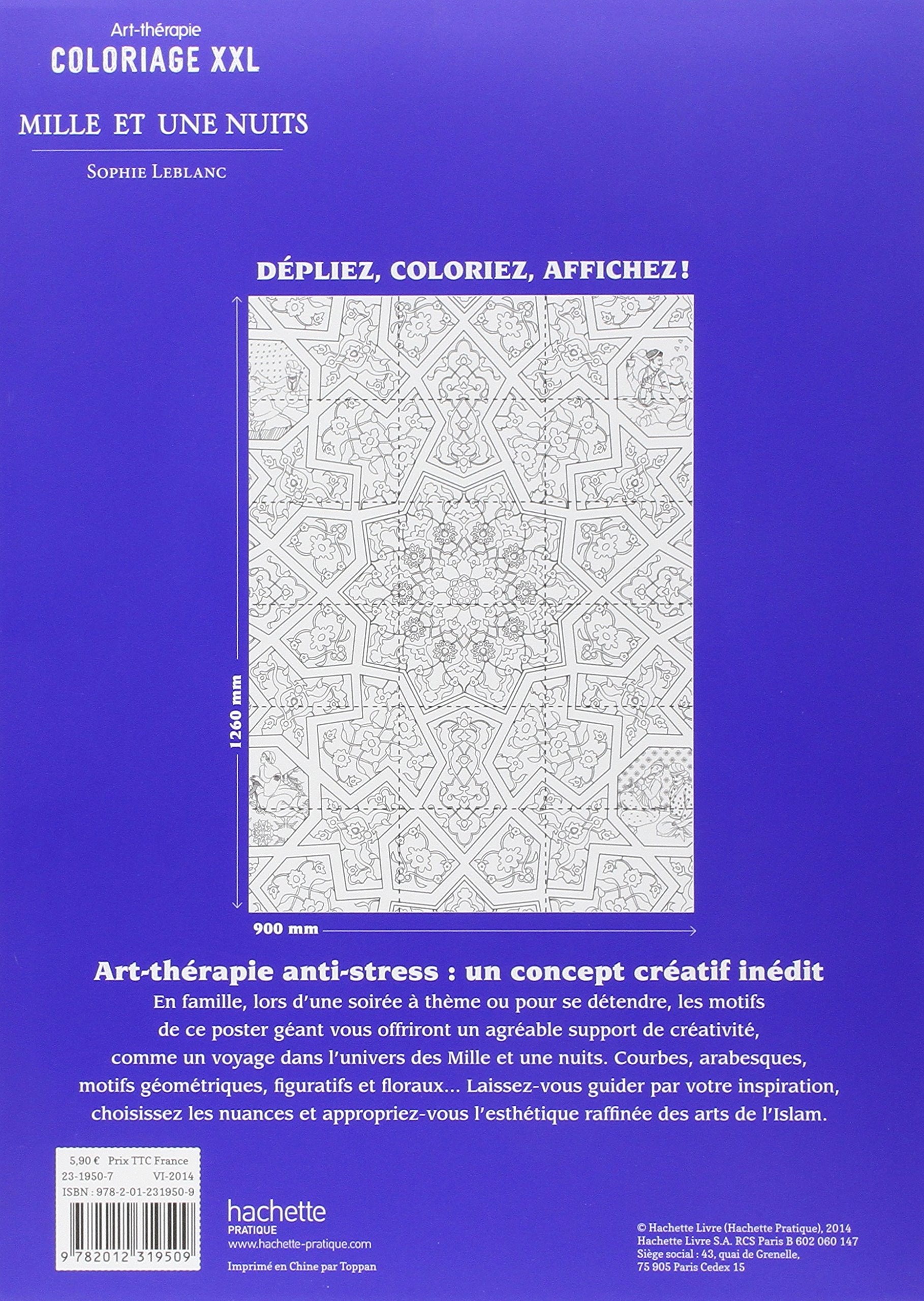 Mille et une nuits Coloriage XXL Amazon Sophie Leblanc Livres 91X4Tu N5oL