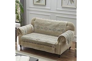 Barefoot Bungalow Phoenix Reversible Slipcover - Furniture Protector - Loveseat - Tan