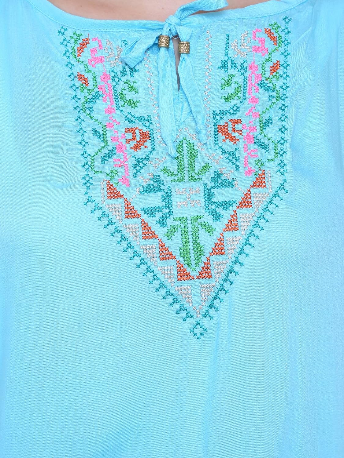 papsara green rayon women long top