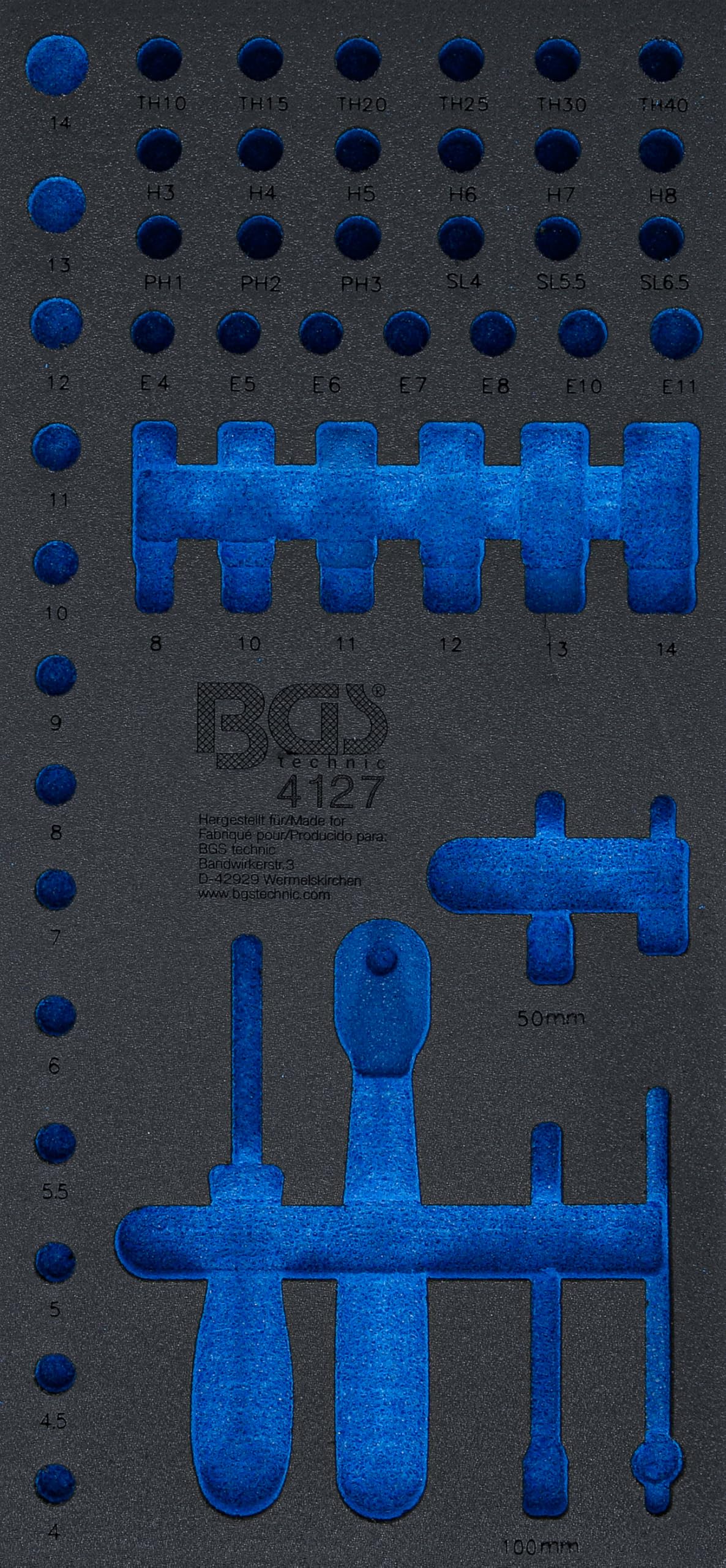 BGS 4127-1 | Tool Tray 1/3, empty | for BGS 4127