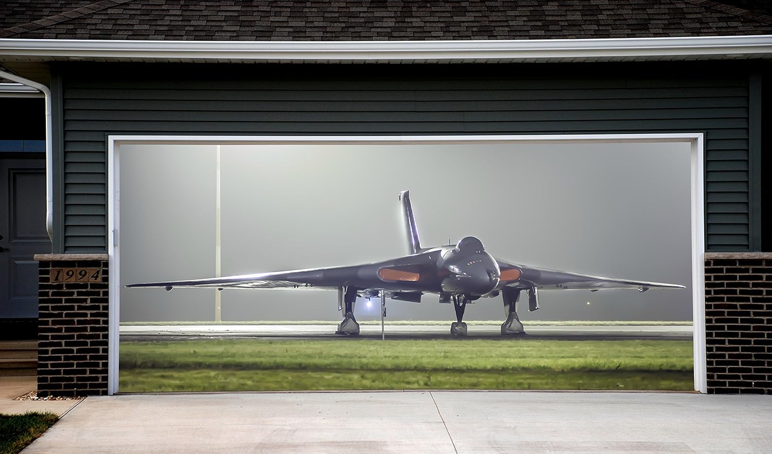 Airplane Garage Door Banners Decoration Plane Helicopter Military Aircraft 3D