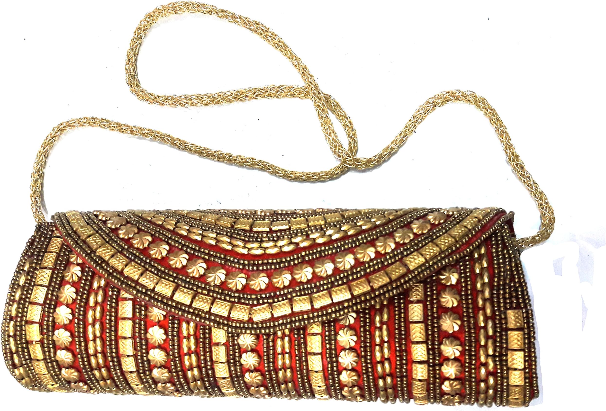 JARZI JORIS Handmade stylish Ethnic Metal Clutch cum Sling Bag