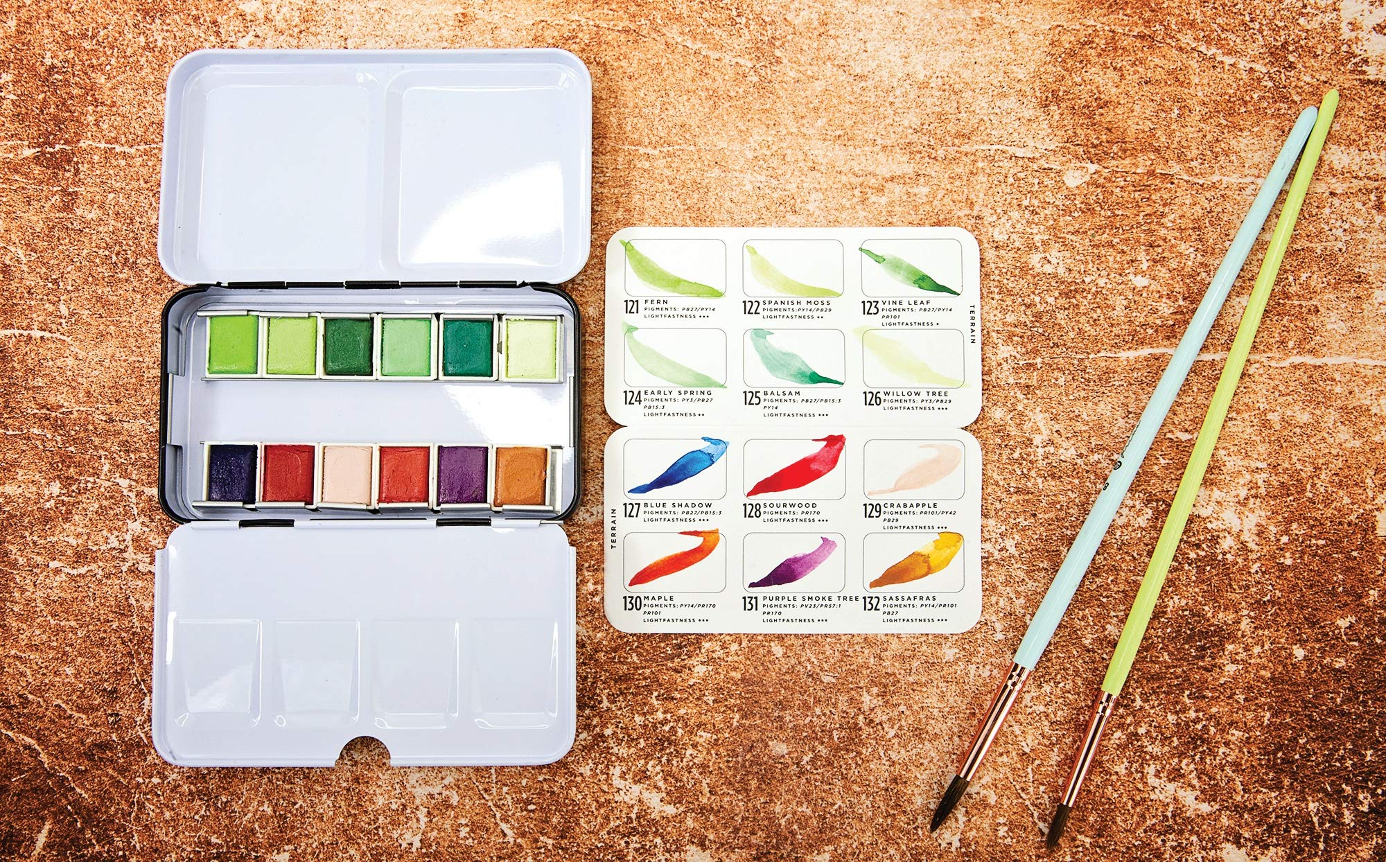 Prima Marketing Prima Confections Watercolor Pans 12/Pkg-Terrain, Original