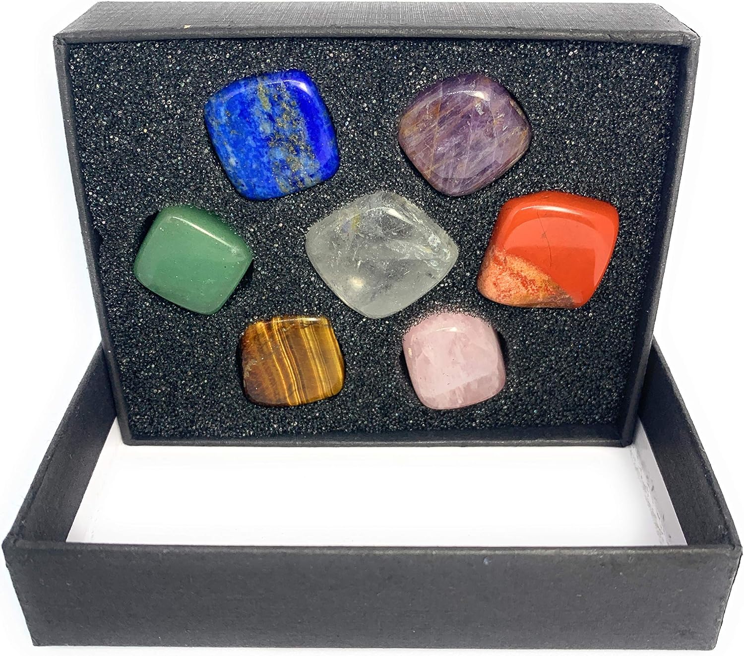 Chakra Healing Crystal Stones, 7 Energy Reiki Crystal Chakra Stone Set for Your Yoga Bag Meditation, Cleansing, Balancing and Healing - Image 5