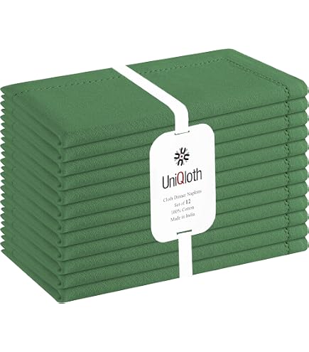Asix Home Premium 100% Cotton Table Napkins - Set Of 12, 17x17 Inch, Pre-Washed & Machine Washable - View #2