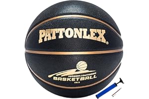 PATTONLEX Basketballs 28.5" Leather Basketballs Official Size 6 Indoor Outdoor Basketball Youth Women(Deflated)
