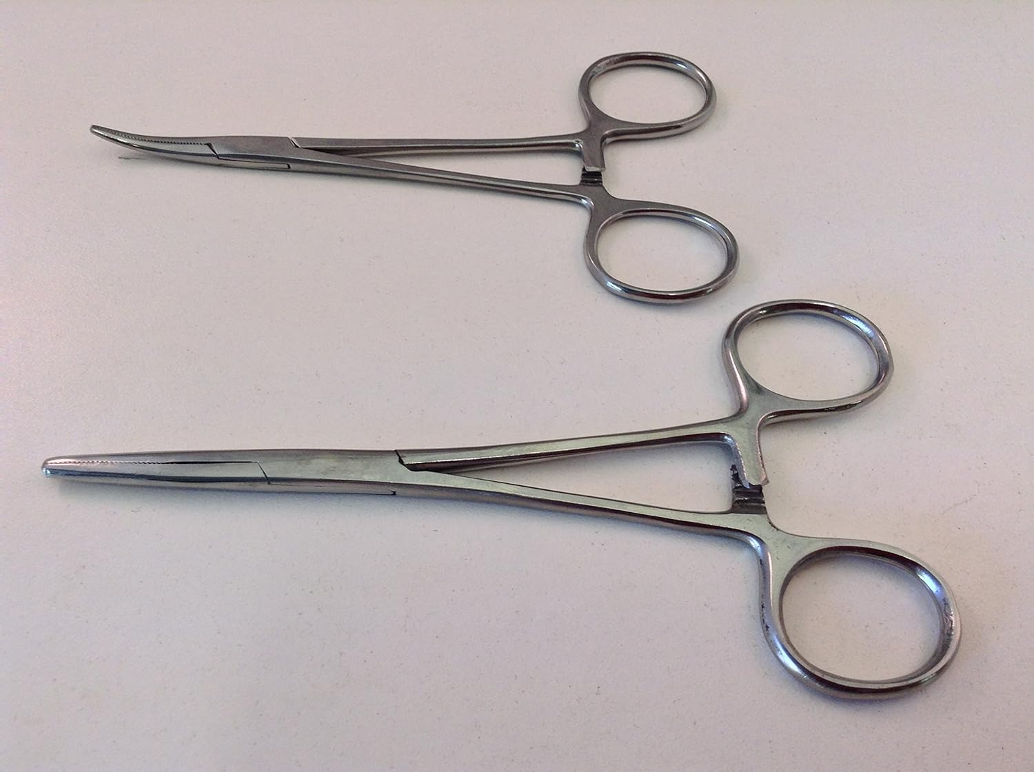2pc 5" & 5.5" Curved & Straight Hemostat Forceps Clocking