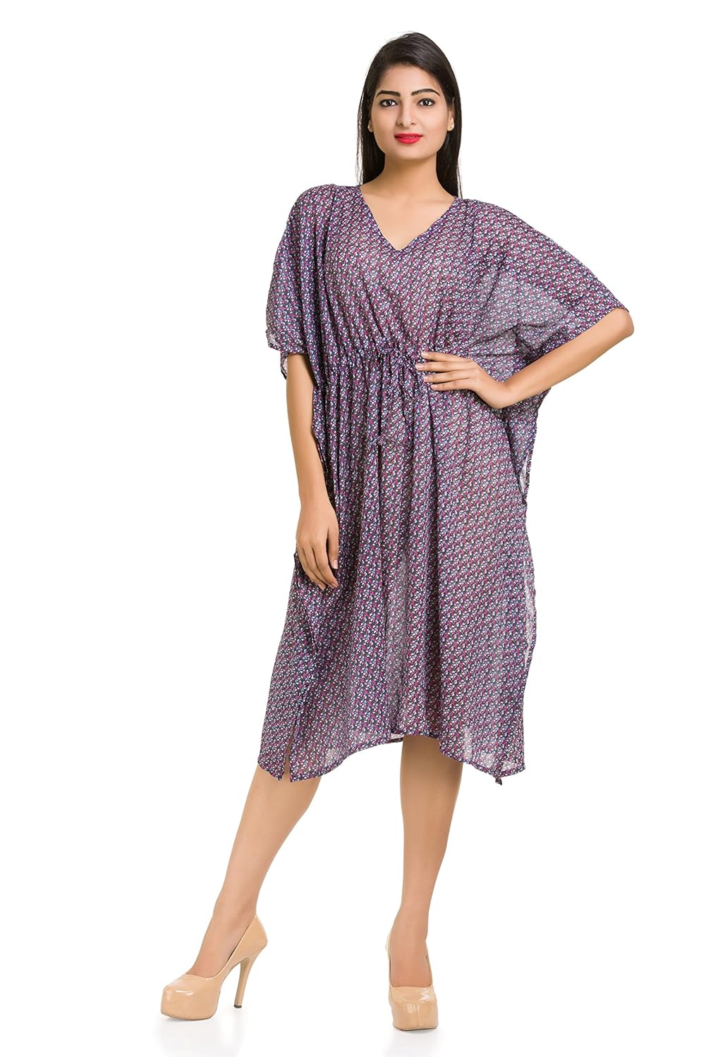 Women's Cotton Short Kaftan Nightwear Tunic Cover up Free size Gown