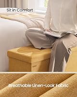 SONGMICS MAZIE Storage Ottoman Bench 110 cm Foldable Foot Rest 131 L view 4