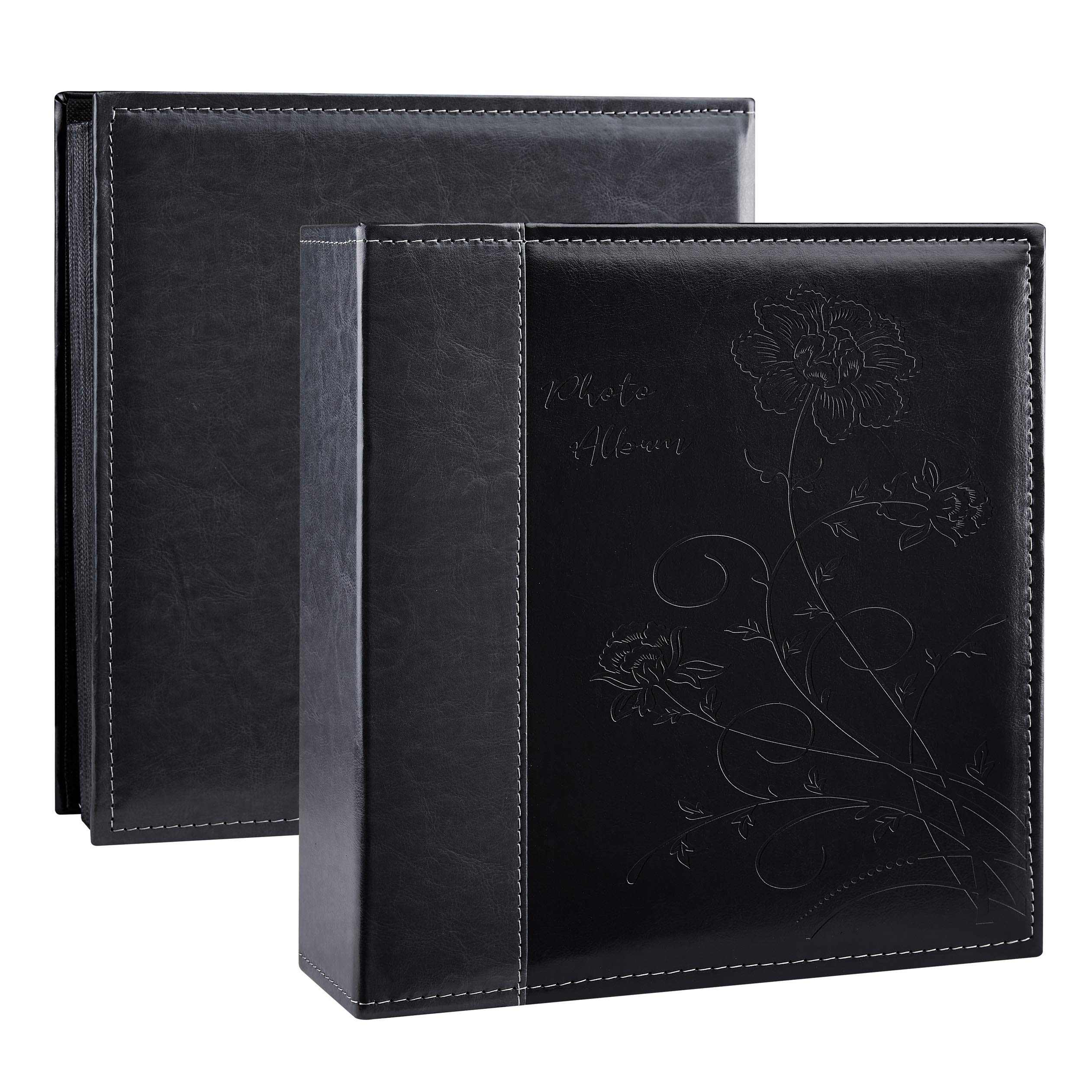 Artmag Photo Picutre Album 4x6 400 Photos, Extra Large Capacity Leather Cover Wedding Family Photo Albums Holds 400 Vertical 4x6 Photos with White Pages (Black)