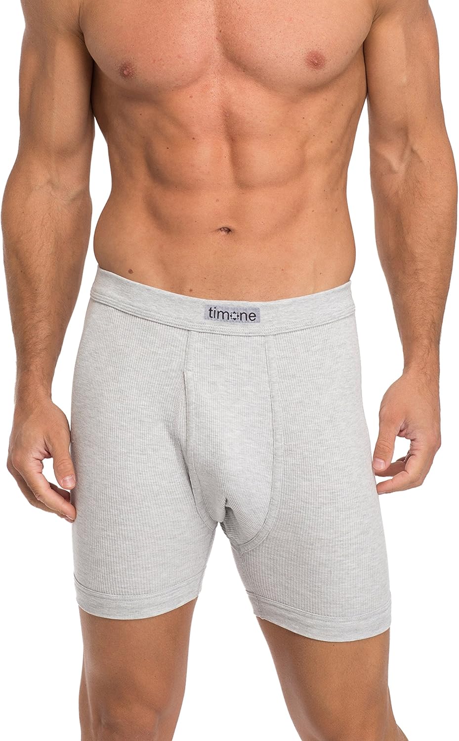 Timone Mens Boxer Shorts Made of 100 Cotton with Gusset Thick Ribbed