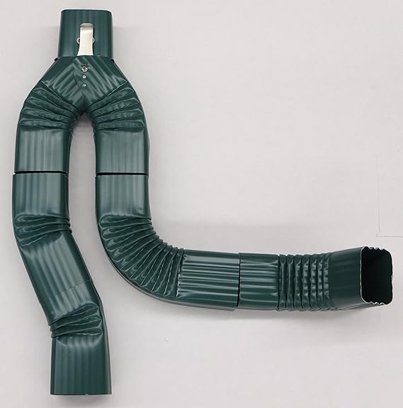 Offset Downspout Diverter for Rain Barrels (2X3, GRECIAN GREEN