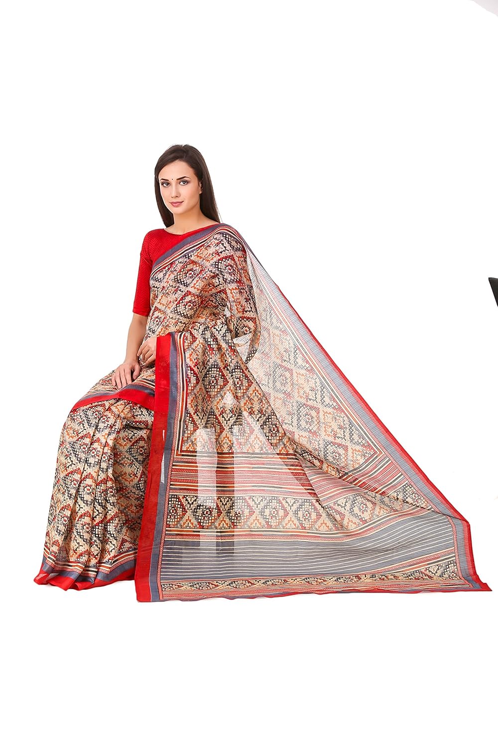 swagg india cotton saree with blouse piece