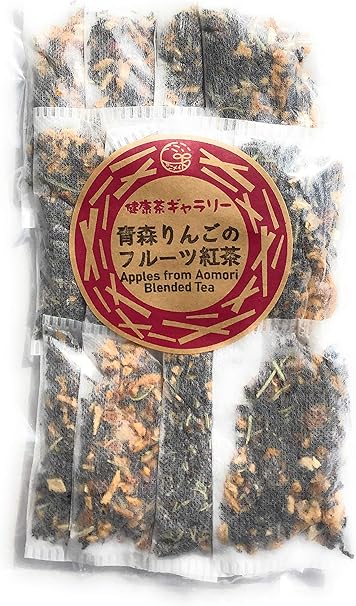 Amazon 青森りんごのフルーツ紅茶 12袋 郵便対応サイズ 5g ティーバック 12袋 りんご フルーツ 紅茶 アップルティー りんご 陳皮 ライチ果汁 ローズマリー ハイビスカス 紅茶 の ブレンド 健康茶ギャラリー 健康茶ギャラリー ハーブティー 通販