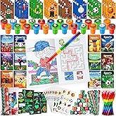 BenLouis 96Pcs Sports Party Favors Football Basketball Soccer Baseball Party Coloring Books Set Bulk for Kids Sports Themed Party Team Gift Goodie Bag Fillers School Classroom games Rewards