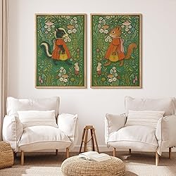MUDECOR Framed Canvas Print Wall Art Set Whimsical