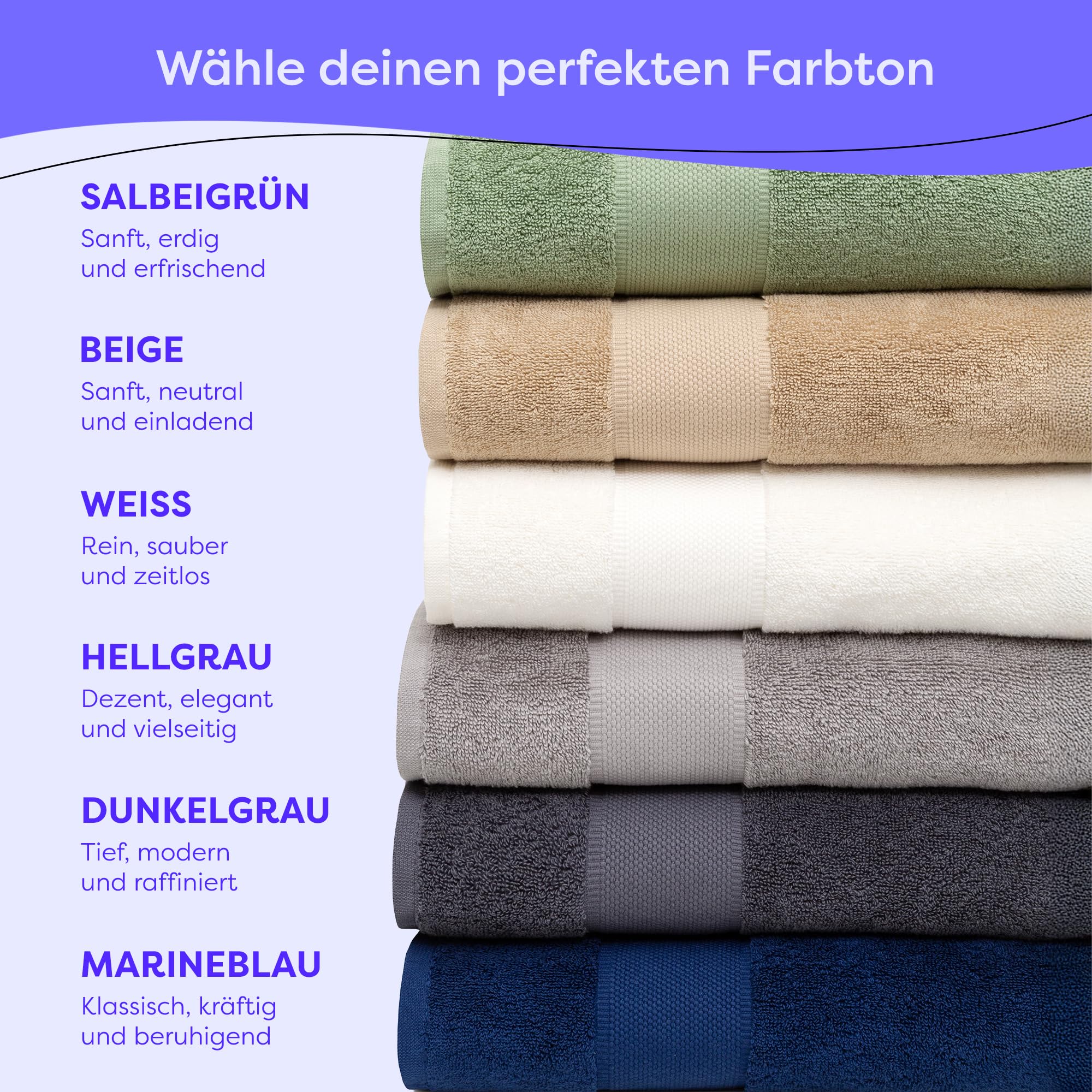 Wolkenfeld Gästehandtuch Set 3-teilig Premium - 100% Low Twist Baumwolle 550 g/m² - Ultra Weich & Saugfähig, Oeko-TEX Zertifiziert - 3 Gästehandtücher 30x50 cm, Handtücher Set, Beige 5