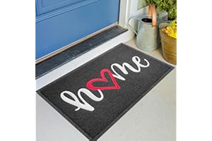 KILOCOCO Door Mat Outdoor Doormat Welcome Mat, Durable Funny Home Mat Non-Slip Front Door Mat for Entrance, Easy Clean Indoor Door Mat for Garage, Yard, Patio, High Traffic Areas 18"x30", Black