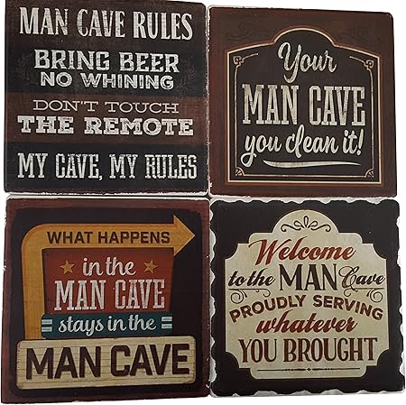 Set Di 4 Sottobicchieri Da Uomo Con Frasi Divertenti E Sarcastiche Amazon It Salute E Cura Della Persona