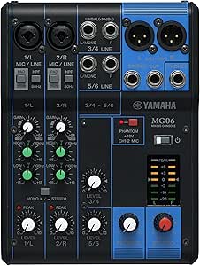 Yamaha MG06 - Mezclador compacto de 6 canales y ...