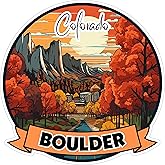 Boulder Colorado Sticker 4 Inch Travel Souvenir City Destination - Waterproof Vinyl Decal for Laptop Water Bottle Car Tumbler - Durable Aesthetic Long-Lasting Stickers for Adults ID44990