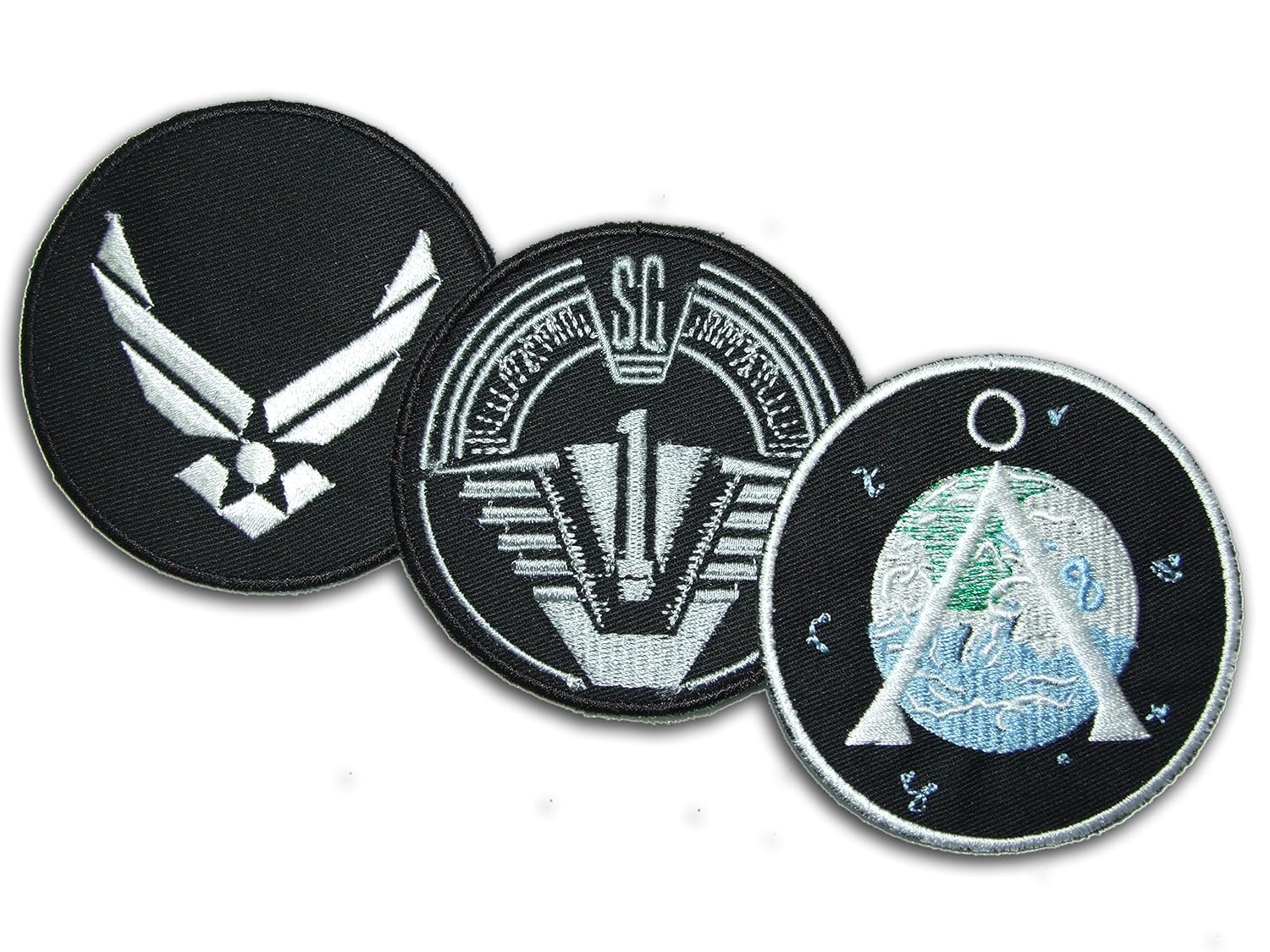 STARGATE SG1 Set of 3 Main Team Prop Jacket VELCRO Patches SG1