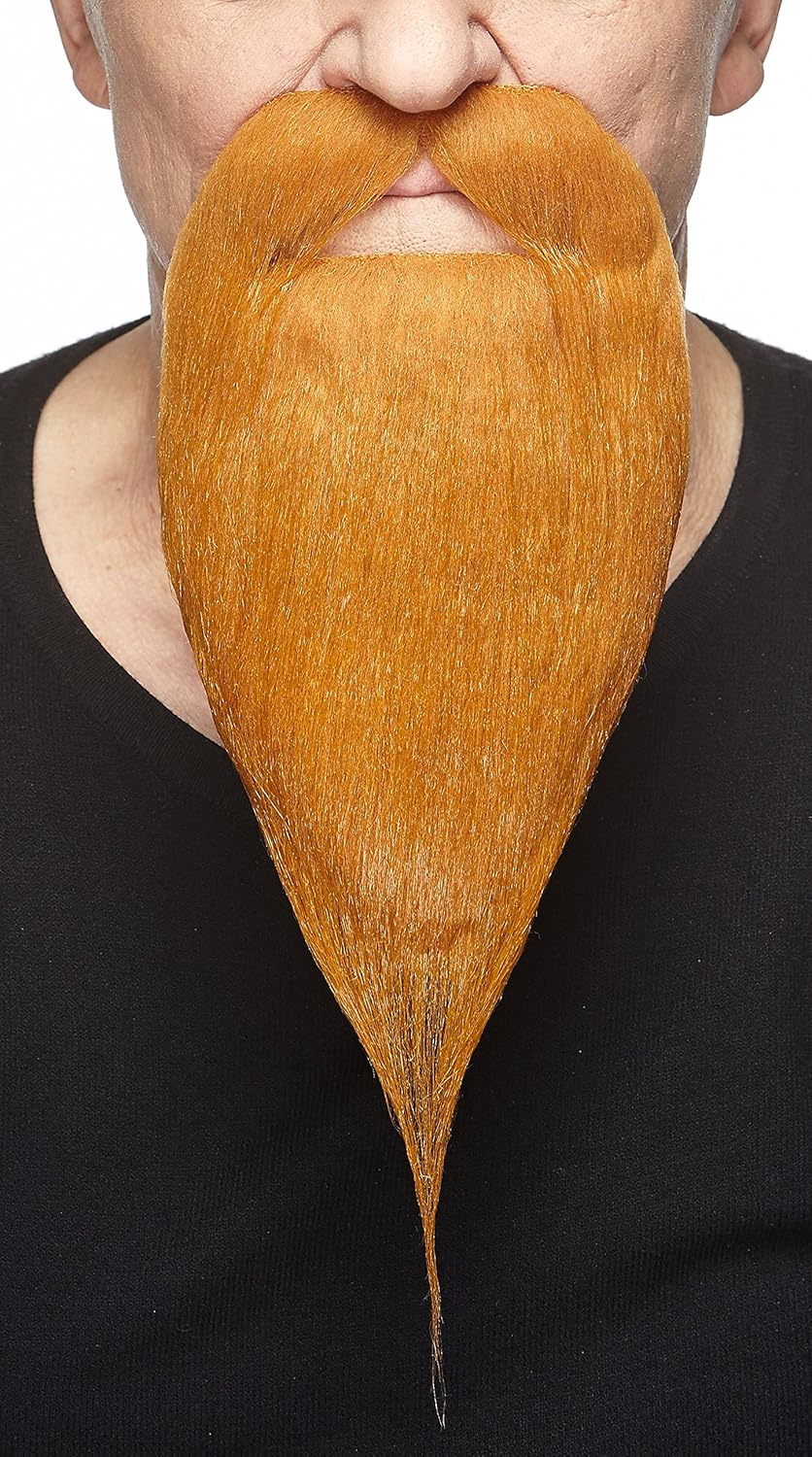 Mustaches Self Adhesive, Novelty, Philosopher Fake Beard, False Facial Hair, Costume Accessory for Adults