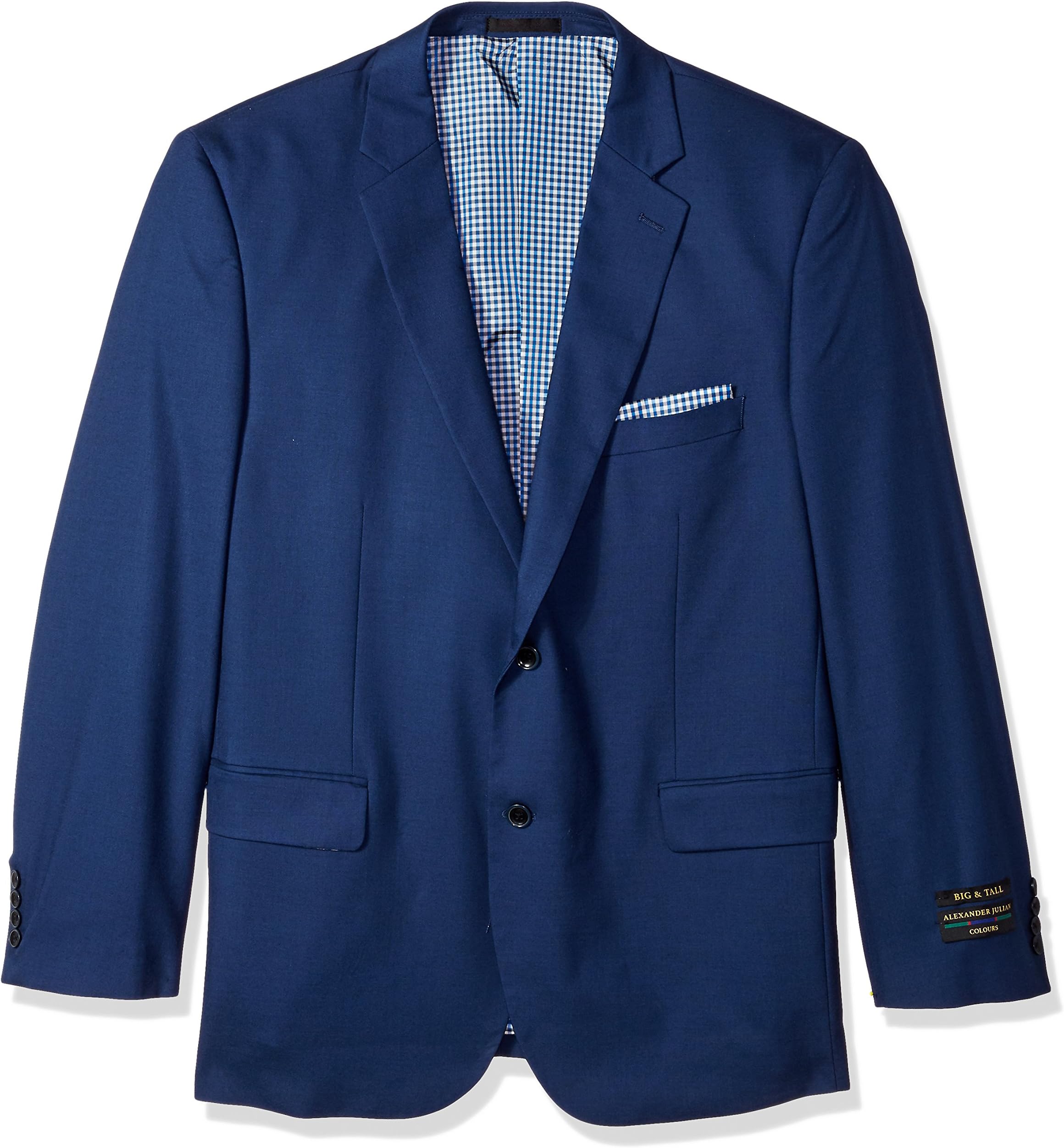 Alexander Julian Colours Men's Big and Tall Single Breasted Modern Fit Suit Separate Jacket