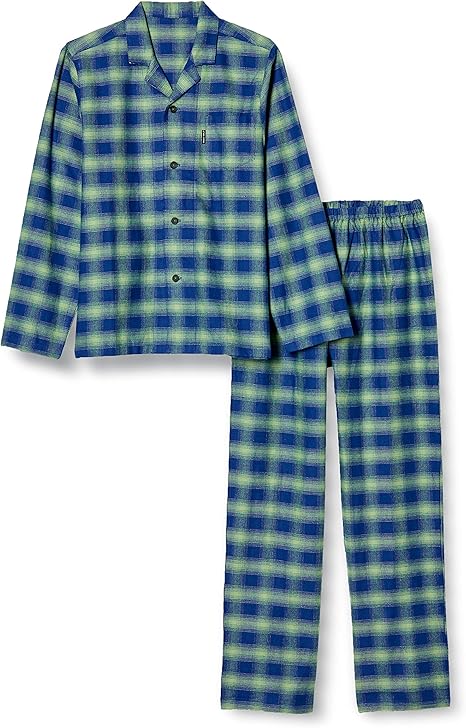 Amazon ボディワイルド パジャマ 綿100 長袖長パンツ 先染ネル起毛 Bj6128 メンズ グリーン 日本 L 日本サイズl相当 パジャマ 通販