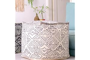 Mandala Life ART Bohemian Pouf Cube Cover- 20 inches –Luxury, Artisan Room Decor Pouffe - Boho Chic Seating Area Ottoman