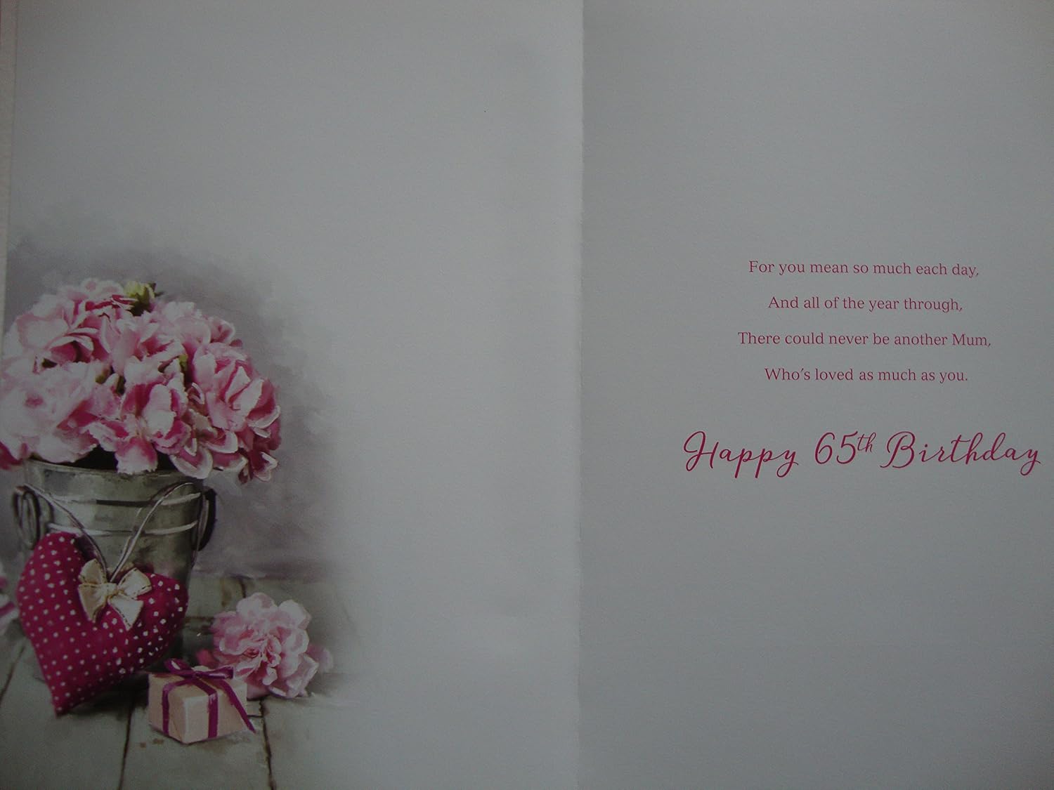 For A Special Mum On your 65th Birthday Card, pink|red, 23cm x 16cm - Image 3