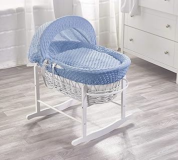 white dimple moses basket