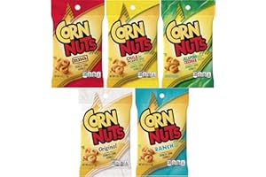 Corn Nuts Variety Pack 4oz Size (Pack of 5) 1 of Each - BBQ, Ranch, Chile Picante, Original and Jalapeno Cheddar