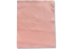 THE TANNERY NYC Natural Grain Cow Leather: 8.5'' x 11'' Pre Cut Leather Pieces (Pink, 1 Piece)