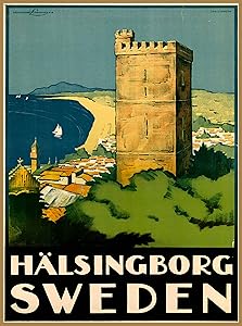 A SLICE IN TIME Hälsingborg Helsingborg Sweden Scandinavia Scandinavian Swedish Vintage Travel Advertisement Art Collectible Wall Decor Poster Print. Measures 10 x 13.5 inches