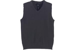 Gioberti Boy's V-Neck 100% Cotton Knitted Pullover Sweater Vest