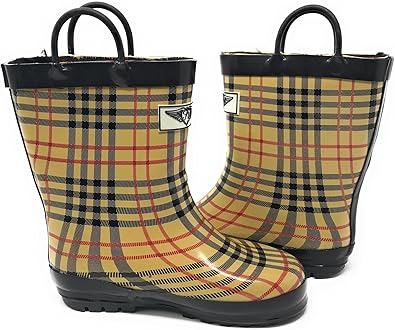 tartan rain boots