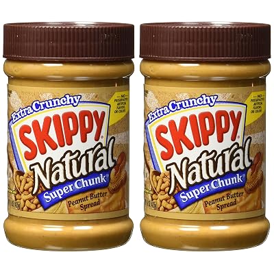 Skippy Super Chunk Natural Peanut Butter Spread, 15 oz. (2-Pack)