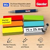 GAUDER Magnetic Labels Writable 75x25 mm - 90 Pieces Reusable Tags view 2