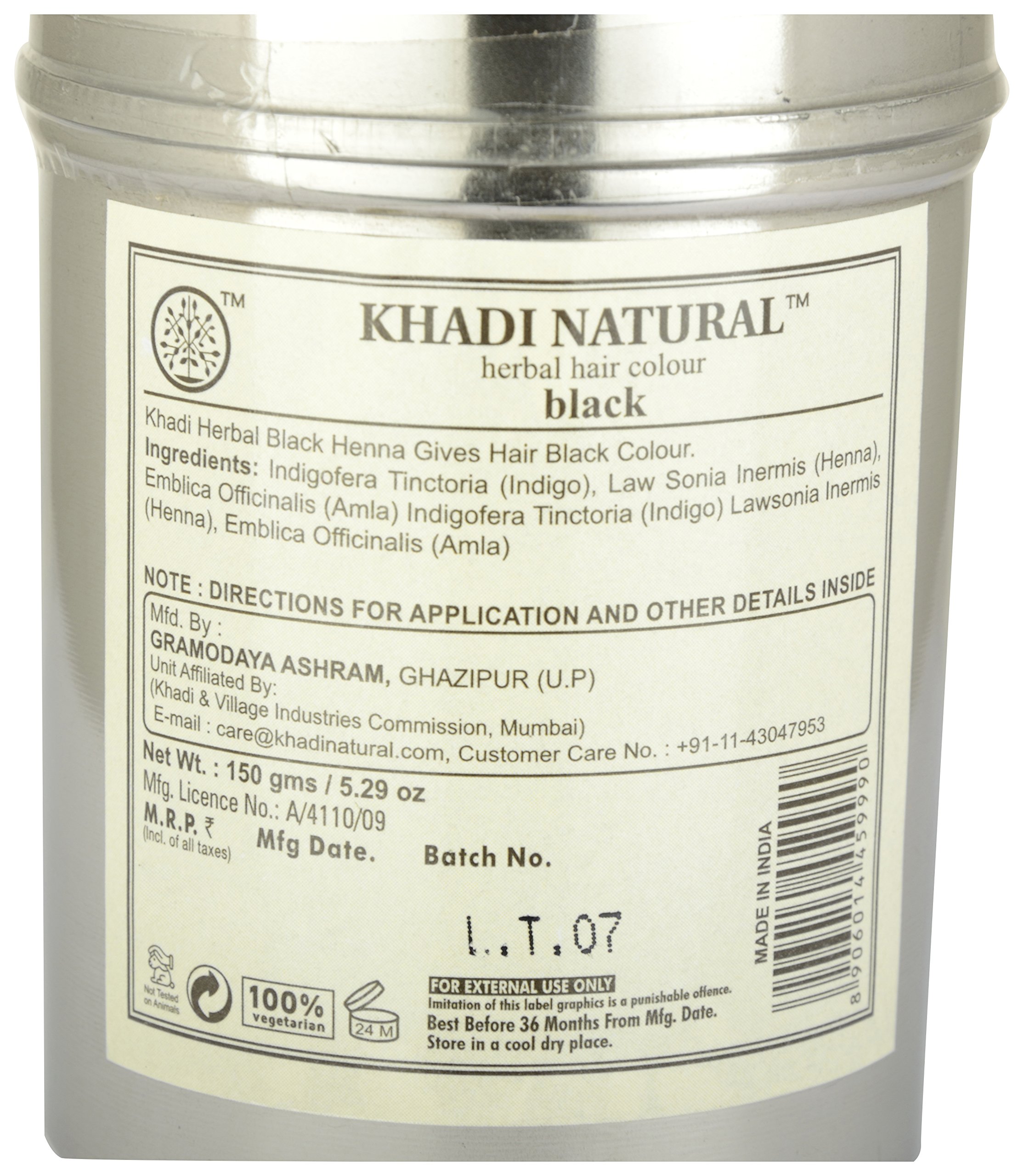 Khadi Natural Herbal Hair Color Black (150 g) Buy Online in UAE