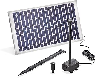 Solar Teichpumpe 25 Watt Solarmodul 875 l/h Förderleistung 2,4 m Förderhöhe esotec Professional Produktserie Komplettset Springbrunnen Gartenteich, 101913