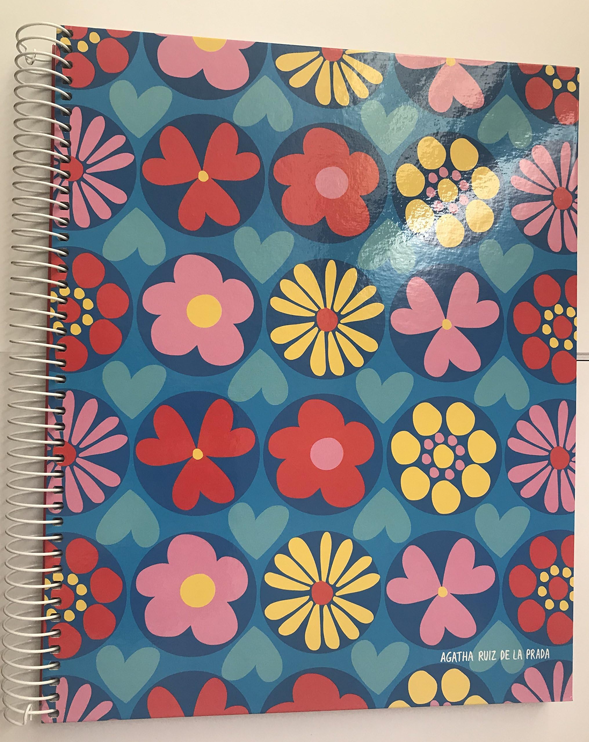 Miquelrius Agatha Ruiz de la Prada Daisy 4-sub Cardboard College Rule Notebook 8.5x11