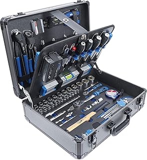 BGS 15501 | Werkzeugkoffer | 149-tlg | Profi-Werkzeug | Alu-Koffer | gefüllt | abschließbar | Werkzeugkiste | Werkzeugbox