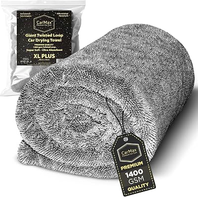 CarMax Premium Double-Sided Twisted Loop Car Drying Towel XL 80x50cm 1400gsm