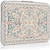 iCasso Laptop Sleeve 13 inch for MacBook Air 13-13.6 inch, Vintage Laptop case for MacBook Pro 13 inch, Slim Protective Travel Carrying Case for MacBook Pro 14 inch, Chromebook, HP, Pink Boho Floral