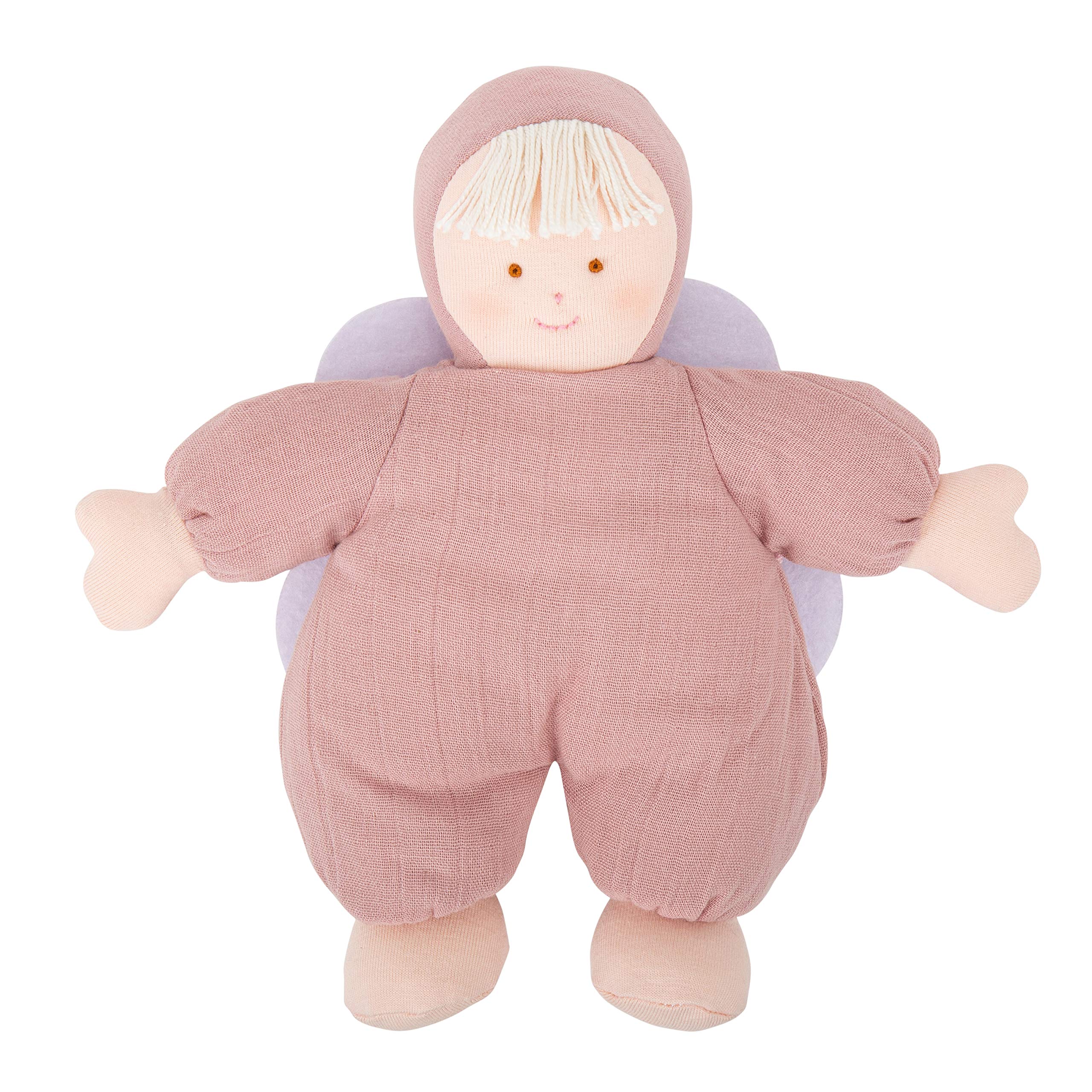 TROUSSELIER - Cuddly toy - Angel - 20 cm high - Organic Cotton fabric - Classic Chic - Ideal Birth Gift - Machine Washable - Color Old Pink